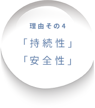 理由その4 「持続性」「安全性」